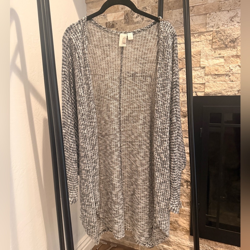 Oversized Open Front Cardigan